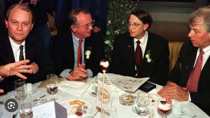 Bill Gates' Speaking Engagement and Meeting with Jo Lernout Co-Founder of Lernout and Hauspie in Brussels, 1998 